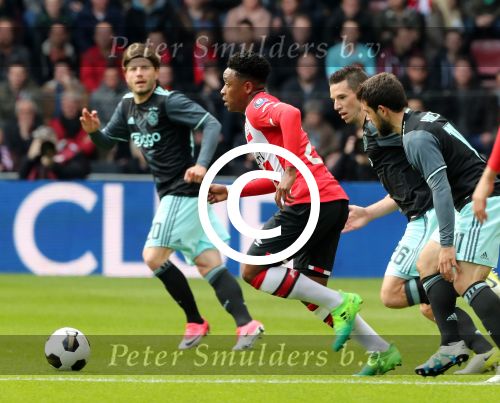 Eindhoven,23 April 2017 PSV-AJAX Seizoen 2016/2017, eindstand 1-0
Steven Bergwijn
