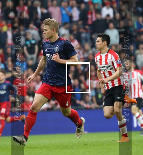 Eindhoven, 15 April 2018
PSV-AJAX, eindstand 3-0 en Landskampioen Seizoen 2017-2018
 Matthijs de Ligt
