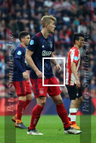 Eindhoven, 15 April 2018
PSV-AJAX, eindstand 3-0 en Landskampioen Seizoen 2017-2018
 Matthijs de Ligt