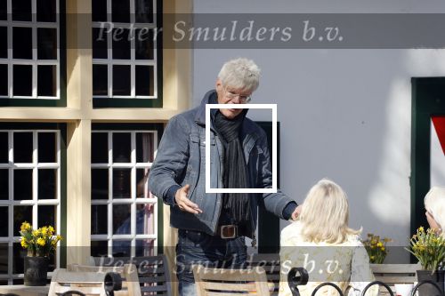 Laren 16 april 2018
Ad Visser met zijn vrouw op terras bij het bonte paard.