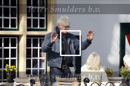 Laren 16 april 2018
Ad Visser met zijn vrouw op terras bij het bonte paard.