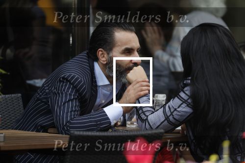 Amsterdam 22 april 2018
Amanda Balk met haar verloofde Stavros en dochter op terras.