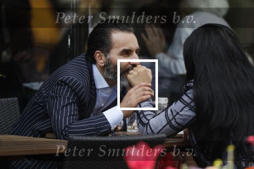 Amsterdam 22 april 2018
Amanda Balk met haar verloofde Stavros en dochter op terras.