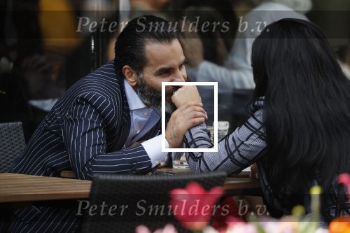 Amsterdam 22 april 2018
Amanda Balk met haar verloofde Stavros en dochter op terras.