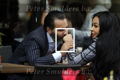 Amsterdam 22 april 2018
Amanda Balk met haar verloofde Stavros en dochter op terras.