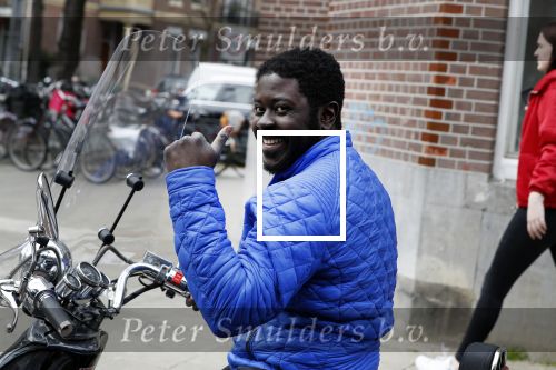 Amsterdam 10 april 2018
Acteur Andre Dongelmans op zijn scooter