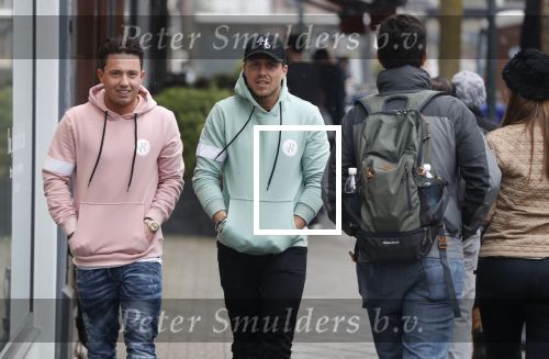 Amsterdam 11 april 2018
Andre Hazes jr met beste vriend Djarno Hofland op de cornelis schuytstraat