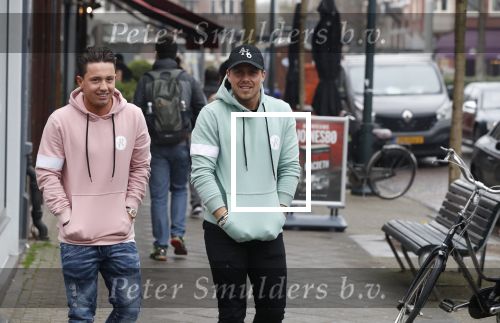 Amsterdam 11 april 2018
Andre Hazes jr met beste vriend Djarno Hofland op de cornelis schuytstraat