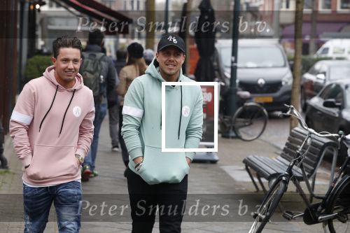 Amsterdam 11 april 2018
Andre Hazes jr met beste vriend Djarno Hofland op de cornelis schuytstraat