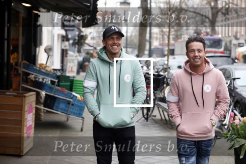 Amsterdam 11 april 2018
Andre Hazes jr met beste vriend Djarno Hofland op de cornelis schuytstraat