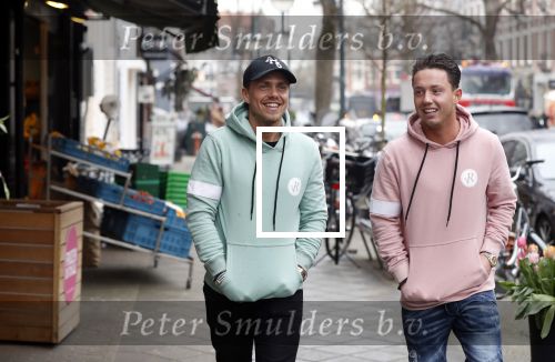 Amsterdam 11 april 2018
Andre Hazes jr met beste vriend Djarno Hofland op de cornelis schuytstraat