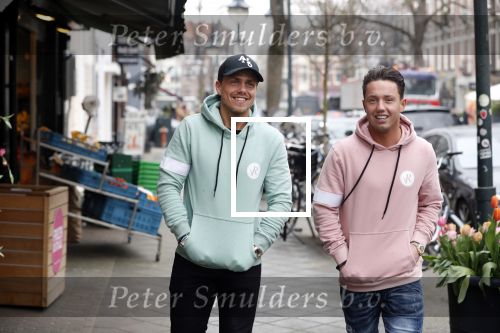 Amsterdam 11 april 2018
Andre Hazes jr met beste vriend Djarno Hofland op de cornelis schuytstraat