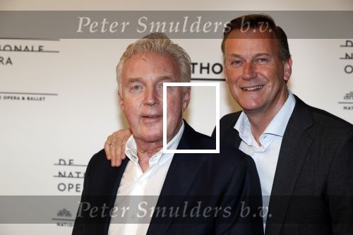 Amsterdam 18 april 2018
 Koning Willem-Alexander en koningin Maxima wonen de premiere bij van Gurre-Lieder in de Nationale Opera & Ballet in de stopera. Andre v Duin met partner Martin