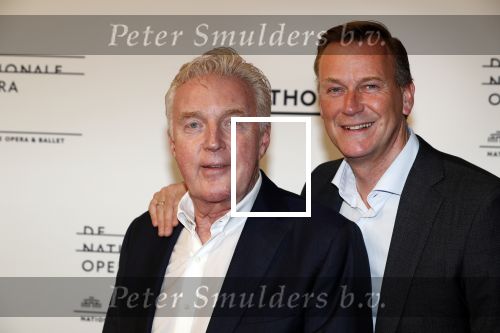 Amsterdam 18 april 2018
 Koning Willem-Alexander en koningin Maxima wonen de premiere bij van Gurre-Lieder in de Nationale Opera & Ballet in de stopera. Andre v Duin met partner Martin