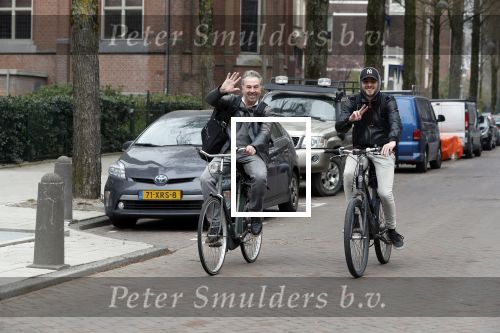 Amsterdam 11 april 2018
Bart Bosch met een kennis op de fiets in Amsterdam