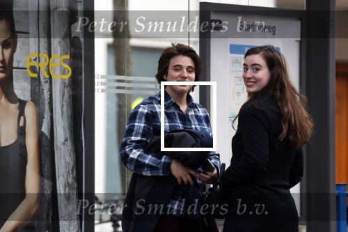 Amsterdam 14 april 2018
Bickel Krabbe wacht samen met zijn vriendin op de tram