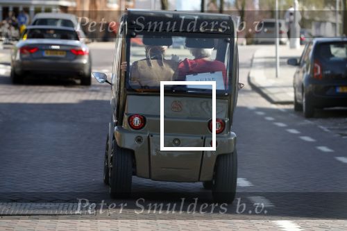 Amsterdam 18 april 2018
Connie Witteman met Janny ( haar steun en toeverlaat al meer dan 30 jaar) in haar Biro Karretje