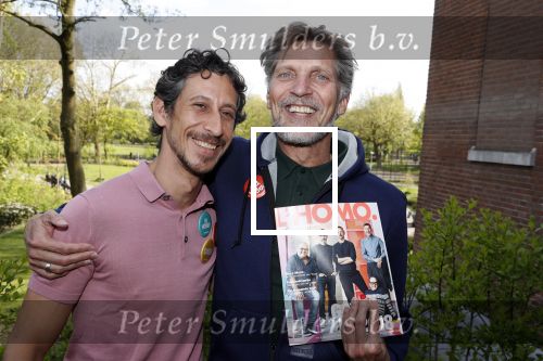Amsterdam 25 september 2018
Presentatie lâ€™Homo van het blad Linda in Hotel Arena. Linda de Mol reikt het eerste exemplaar uit aan Erwin Olaf Hans v Manen en Hans Klok . Erwin Olaf met partner Kevin ray Edwards
