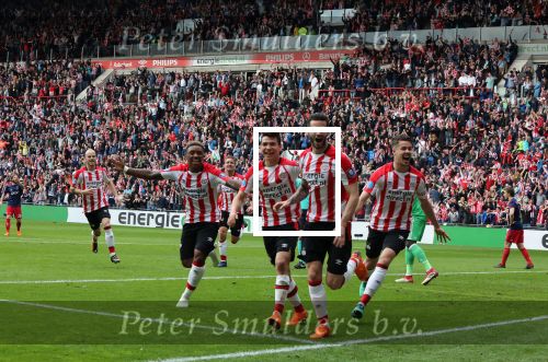 Eindhoven, 15 April 2018
PSV-AJAX, eindstand 3-0 en Landskampioen Seizoen 2017-2018
Gaston Pereiro scoort 1-0