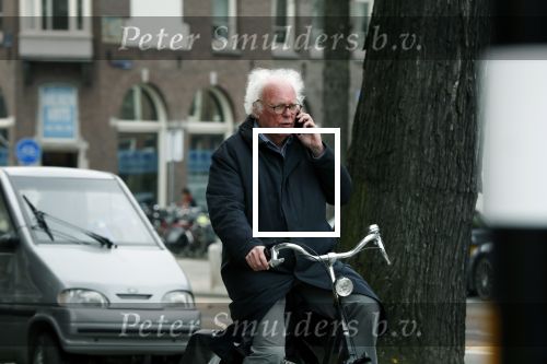 Amsterdam 10 april 2018
Henk Spaan bellend op de fiets in Amsterdam
