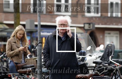 Amsterdam 10 april 2018
Henk Spaan bellend op de fiets in Amsterdam