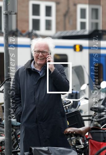 Amsterdam 10 april 2018
Henk Spaan bellend op de fiets in Amsterdam