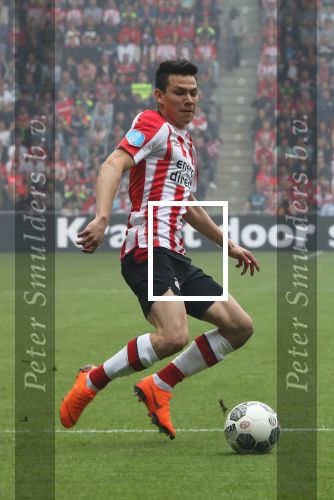 Eindhoven, 15 April 2018
PSV-AJAX, eindstand 3-0 en Landskampioen Seizoen 2017-2018
Hirving Lozano