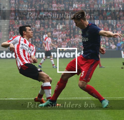 Eindhoven, 15 April 2018
PSV-AJAX, eindstand 3-0 en Landskampioen Seizoen 2017-2018
Hirving Lozano