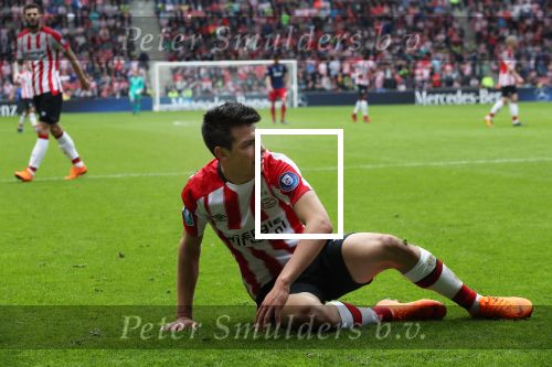 Eindhoven, 15 April 2018
PSV-AJAX, eindstand 3-0 en Landskampioen Seizoen 2017-2018
Hirving Lozano