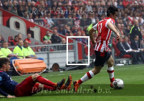 Eindhoven, 15 April 2018
PSV-AJAX, eindstand 3-0 en Landskampioen Seizoen 2017-2018
Hirving Lozano