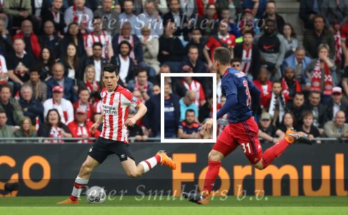 Eindhoven, 15 April 2018
PSV-AJAX, eindstand 3-0 en Landskampioen Seizoen 2017-2018
Hirving Lozano