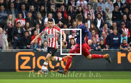 Eindhoven, 15 April 2018
PSV-AJAX, eindstand 3-0 en Landskampioen Seizoen 2017-2018
Hirving Lozano