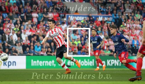 Eindhoven, 15 April 2018
PSV-AJAX, eindstand 3-0 en Landskampioen Seizoen 2017-2018
Hirving Lozano