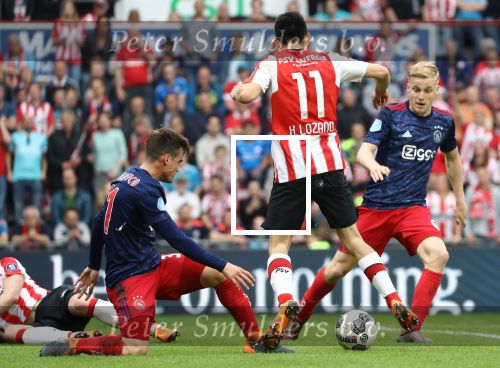 Eindhoven, 15 April 2018
PSV-AJAX, eindstand 3-0 en Landskampioen Seizoen 2017-2018
Hirving Lozano