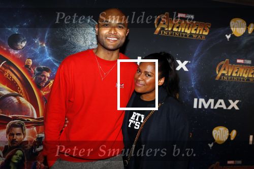 Amsterdam 24 april 2018
Premiere Avengers in pathe Arena. Jennifer Cooke met vriend