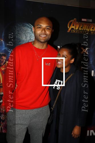 Amsterdam 24 april 2018
Premiere Avengers in pathe Arena. Jennifer Cooke met vriend