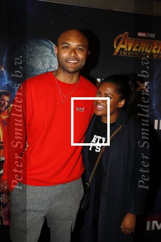 Amsterdam 24 april 2018
Premiere Avengers in pathe Arena. Jennifer Cooke met vriend