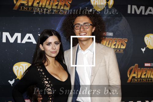 Amsterdam 24 april 2018
Premiere Avengers in pathe Arena. Jordi van den Bussche (kwebbelkop) met zijn vriendin Azzyland