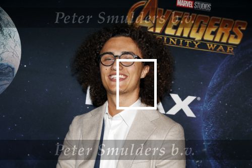 Amsterdam 24 april 2018
Premiere Avengers in pathe Arena. Jordi van den Bussche (kwebbelkop) met zijn vriendin Azzyland