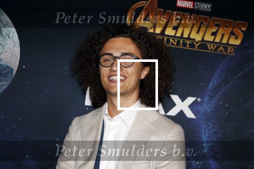 Amsterdam 24 april 2018
Premiere Avengers in pathe Arena. Jordi van den Bussche (kwebbelkop) met zijn vriendin Azzyland