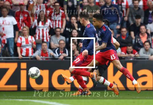 Eindhoven, 15 April 2018
PSV-AJAX, eindstand 3-0 en Landskampioen Seizoen 2017-2018
Justin Kluivert