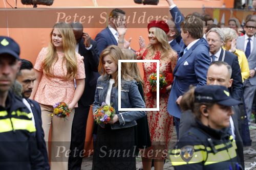 Groningen 27 april 2018
Koningsdag in Groningen met Koning Willem Alexander Koningin Maxima Prinses Amalia Prinses Alexia en Prinses Ariane