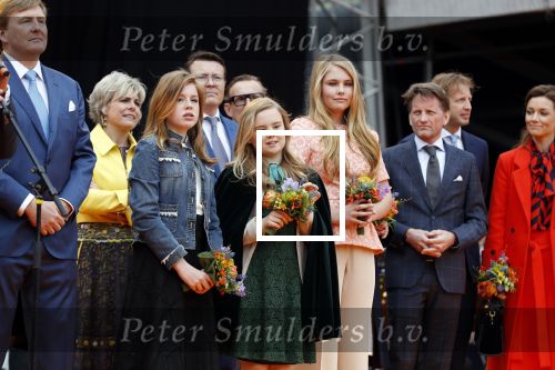 Groningen 27 april 2018
Koningsdag in Groningen met Koning Willem Alexander Koningin Maxima Prinses Amalia Prinses Alexia en Prinses Ariane