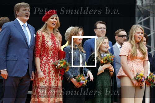 Groningen 27 april 2018
Koningsdag in Groningen met Koning Willem Alexander Koningin Maxima Prinses Amalia Prinses Alexia en Prinses Ariane