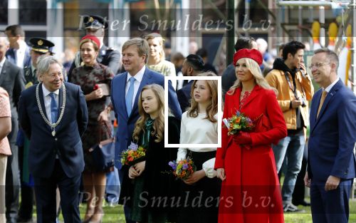 Groningen 27 april 2018
Koningsdag in Groningen met Koning Willem Alexander Koningin Maxima Prinses Amalia Prinses Alexia en Prinses Ariane