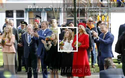 Groningen 27 april 2018
Koningsdag in Groningen met Koning Willem Alexander Koningin Maxima Prinses Amalia Prinses Alexia en Prinses Ariane