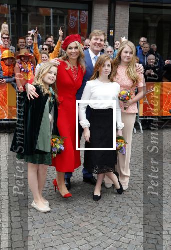 Groningen 27 april 2018
Koningsdag in Groningen met Koning Willem Alexander Koningin Maxima Prinses Amalia Prinses Alexia en Prinses Ariane