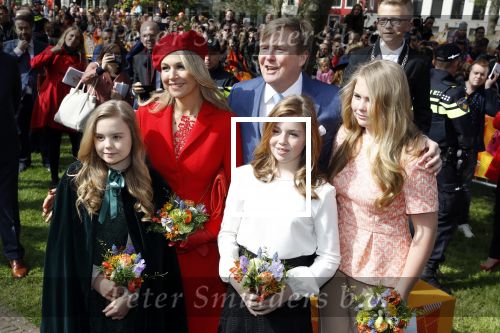Groningen 27 april 2018
Koningsdag in Groningen met Koning Willem Alexander Koningin Maxima Prinses Amalia Prinses Alexia en Prinses Ariane