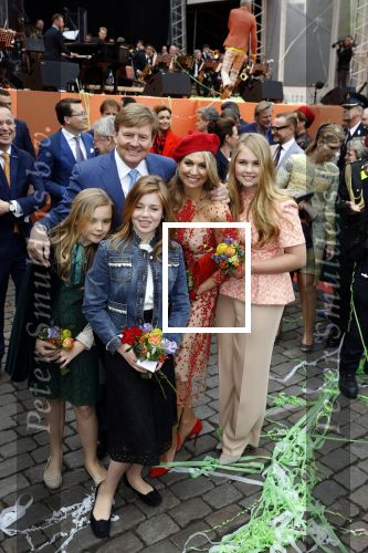 Groningen 27 april 2018
Koningsdag in Groningen met Koning Willem Alexander Koningin Maxima Prinses Amalia Prinses Alexia en Prinses Ariane