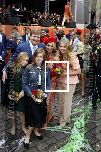 Groningen 27 april 2018
Koningsdag in Groningen met Koning Willem Alexander Koningin Maxima Prinses Amalia Prinses Alexia en Prinses Ariane